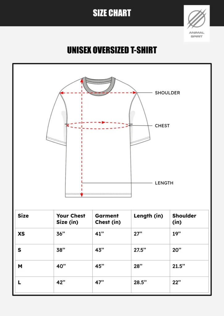 size chart animal spirit