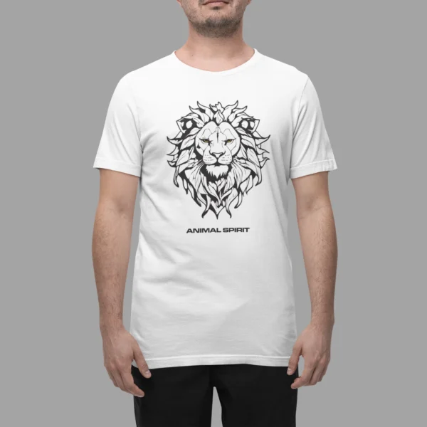 Yellow Eyed Lion - Pearl White